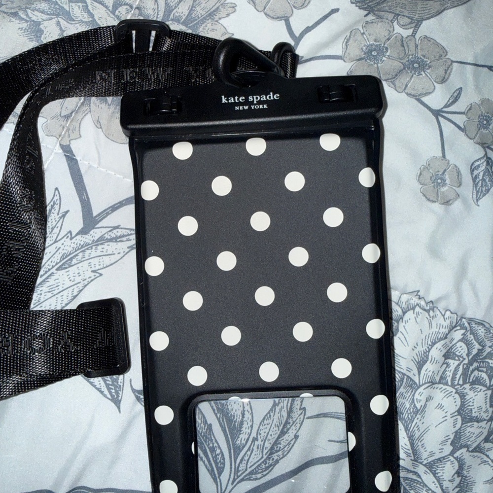 Kate Spade Black and White Polka Dot Case water proof phone protector